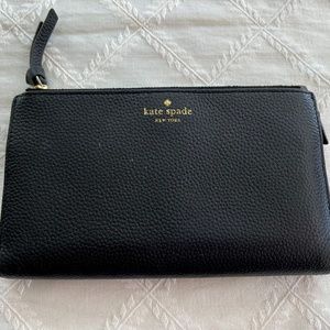 Pebbled Black Leather Kate Spade Wallet